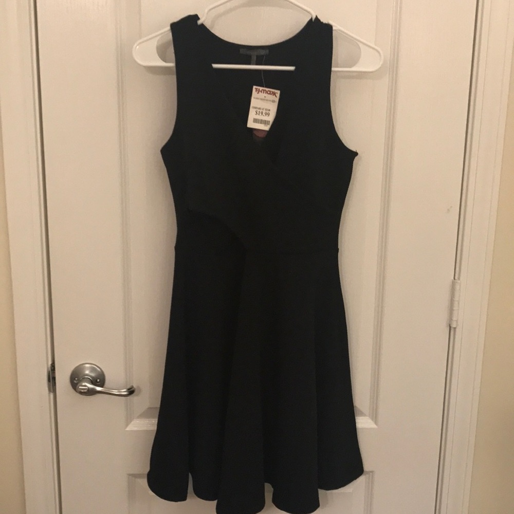 Black wrap-dress